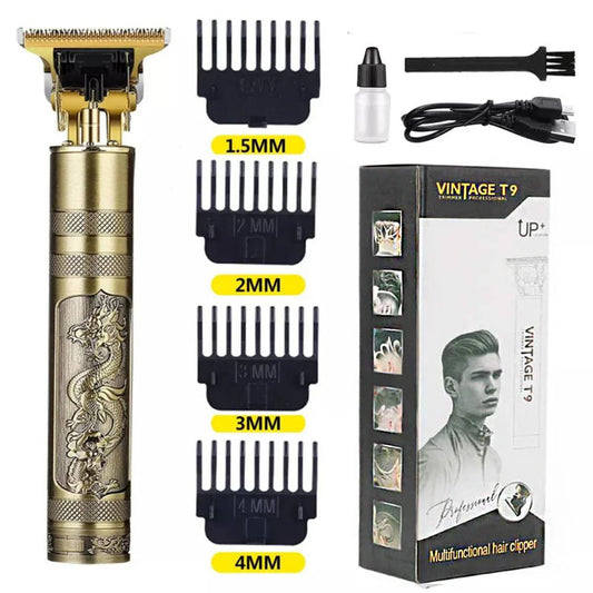 Vintage T9 Professional Hair Clippers Rechargeable Hair Trimmer